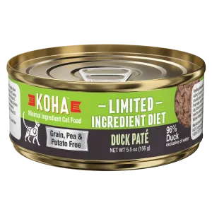 Koha Limited Ingredient Diet Duck Grain Free Pate Cat Food 5.5oz