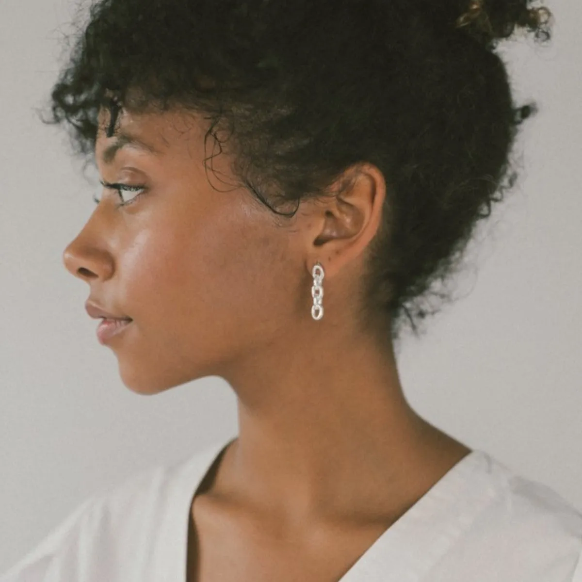 Lauren Chain Earrings (Silver)