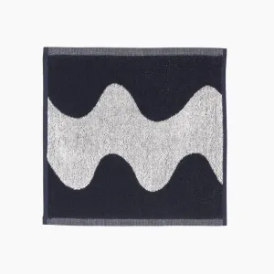 Lokki Facecloth 30x30cm in off-white, dark blue