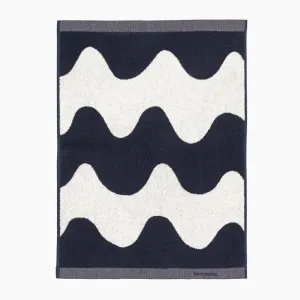 Lokki Hand Towel 50x70cm in off-white, dark blue