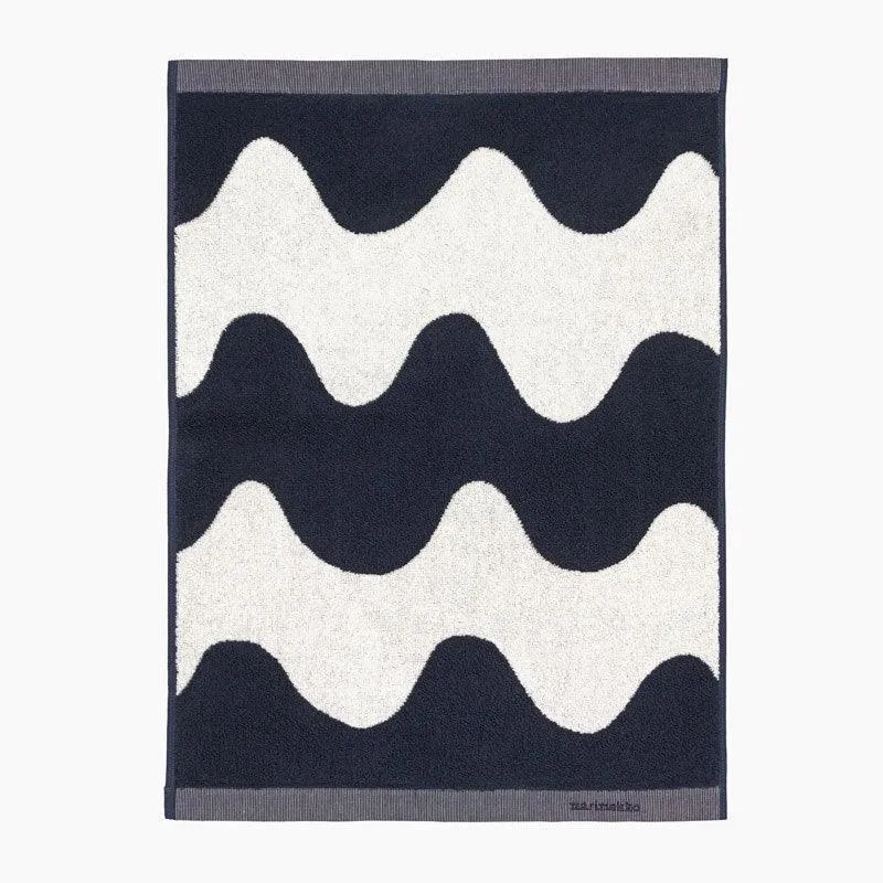 Lokki Hand Towel 50x70cm in off-white, dark blue