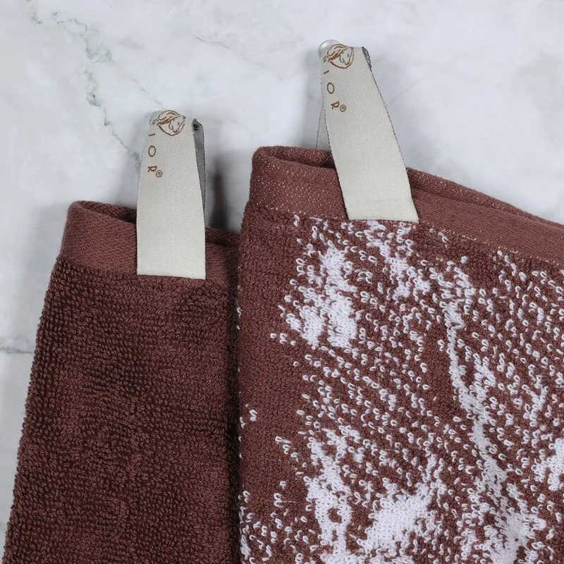 Lola Superior Marble Effect 10 Piece Cotton Towel Set