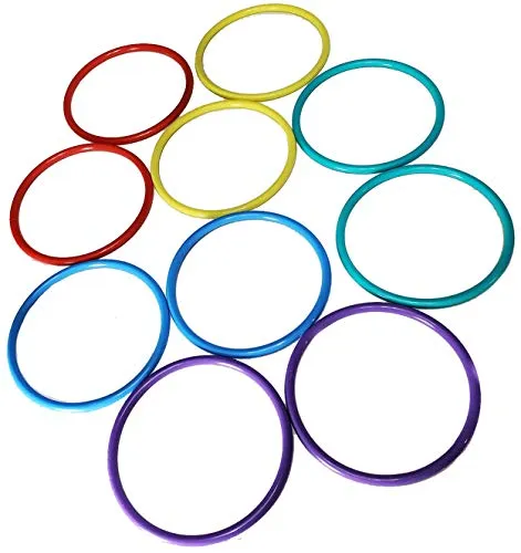 MABUA Ring Toss Game Set 20 Ropes Indoor Outdoor Hookem Horseshoe Yard Kids Adults with 10 Quoits, 10 Plastic and Carry Bag. Toys for Children Boys Girls