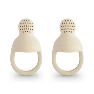 Mushie - Silicone Fresh Food Feeder 2-Pack - Shifting Sands