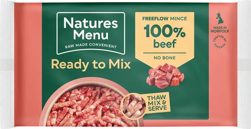 Natures Menu Raw Free Flow Mince Beef 2kg