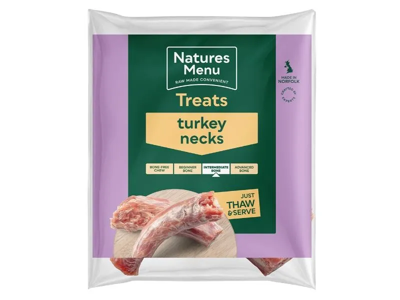 Natures Menu Turkey Necks Raw Frozen Dog Chews x 2