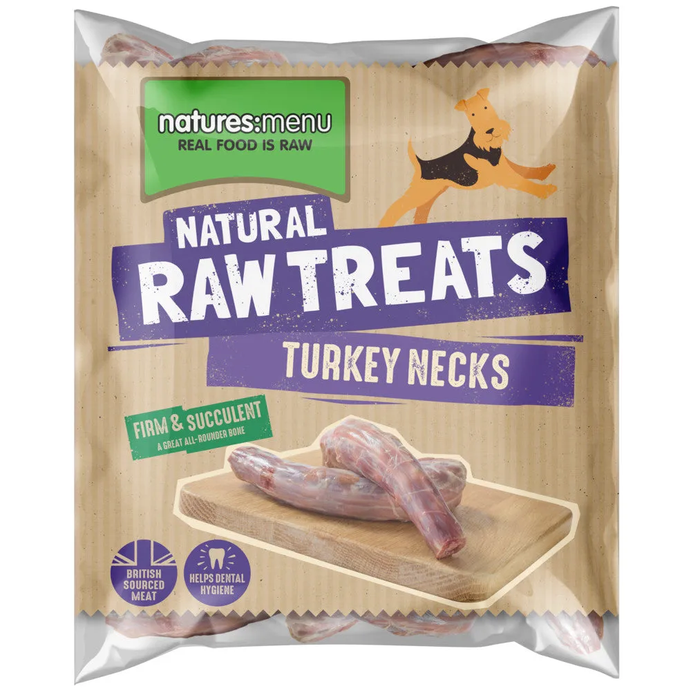 Natures Menu Turkey Necks Raw Frozen Dog Chews x 2
