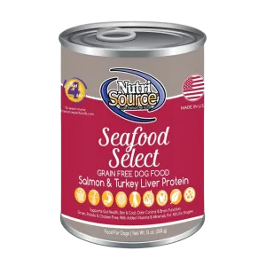 NutriSource Grain-Free Seafood Select Formula Canned Dog Food 13-oz
