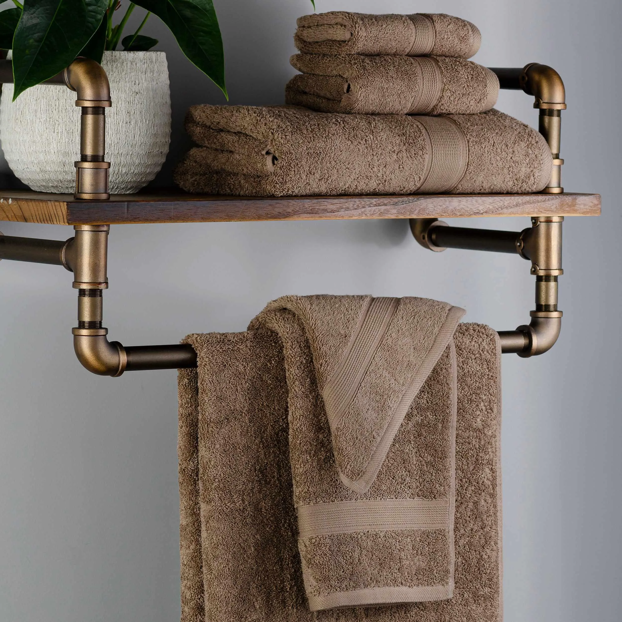 Organic Cotton Solid Plush Assorted 6 Piece Towel Set