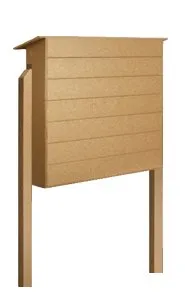 Outdoor Message Center Cork Board 40" x 60" with Posts | LEFT Hinged - Single Door Info Board