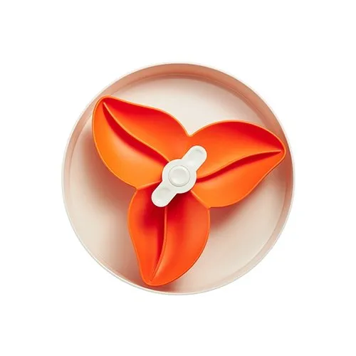 Pet Dream House SPIN Interactive Slow Feeder Pet Bowl - Bougainvillea Orange