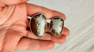Picasso Jasper Earrings. Sterling Silver. Posts. 2187