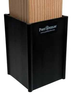 Post Shields Inc. 6 in. H X 4 in. W X 4 in. L Plastic Black Fence Post Protection