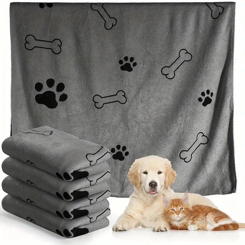 Quick-Drying Microfiber Pet Bath Towel for Dogs & Cats