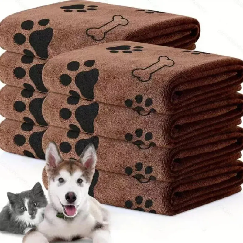 Quick-Drying Microfiber Pet Bath Towel for Dogs & Cats
