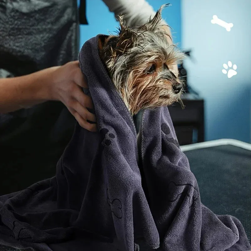Quick-Drying Microfiber Pet Bath Towel for Dogs & Cats