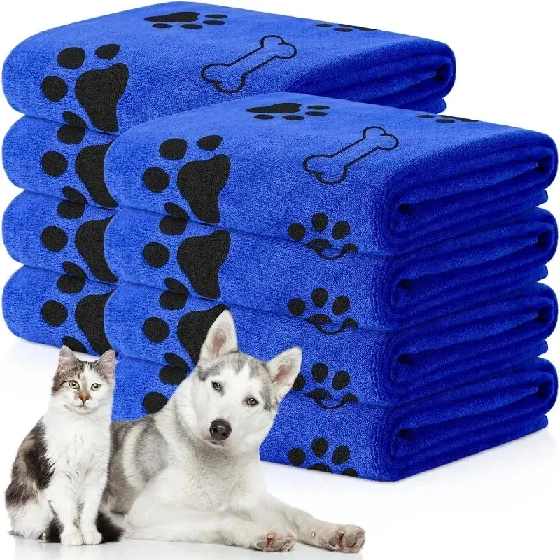 Quick-Drying Microfiber Pet Bath Towel for Dogs & Cats