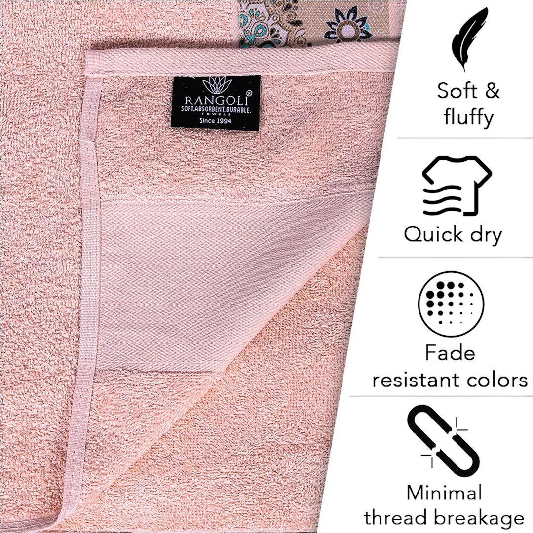 Rangoli Century 450 GSM Cotton Towel Set of 3 | Super Absorbent, Extra Soft and Stylish Towels