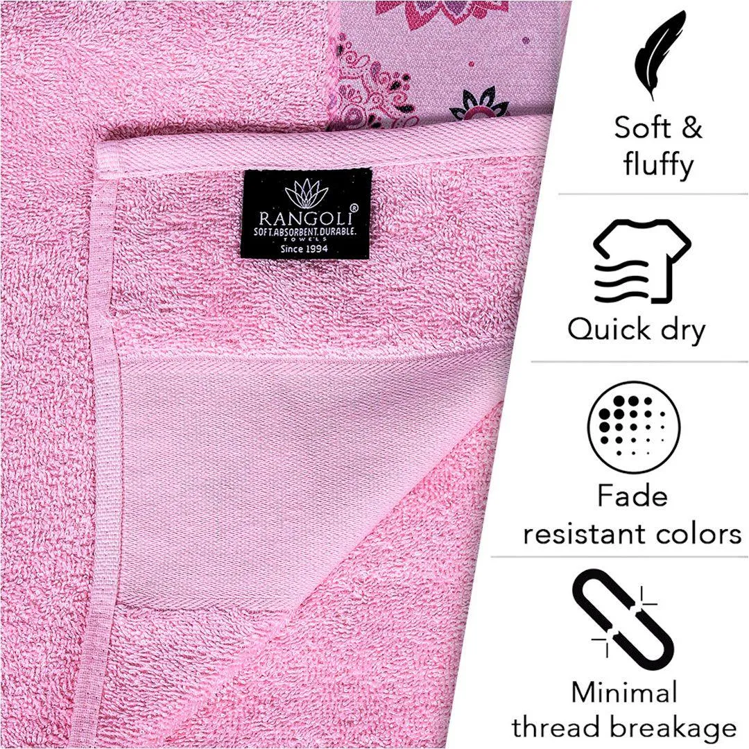 Rangoli Century 450 GSM Cotton Towel Set of 3 | Super Absorbent, Extra Soft and Stylish Towels