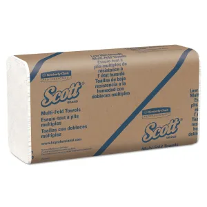 Scott Essential Low Wet Strength Multi-Fold Towels, 9 2/5X9 1/5,White,250 Sheets,16/Ct - KCC01860