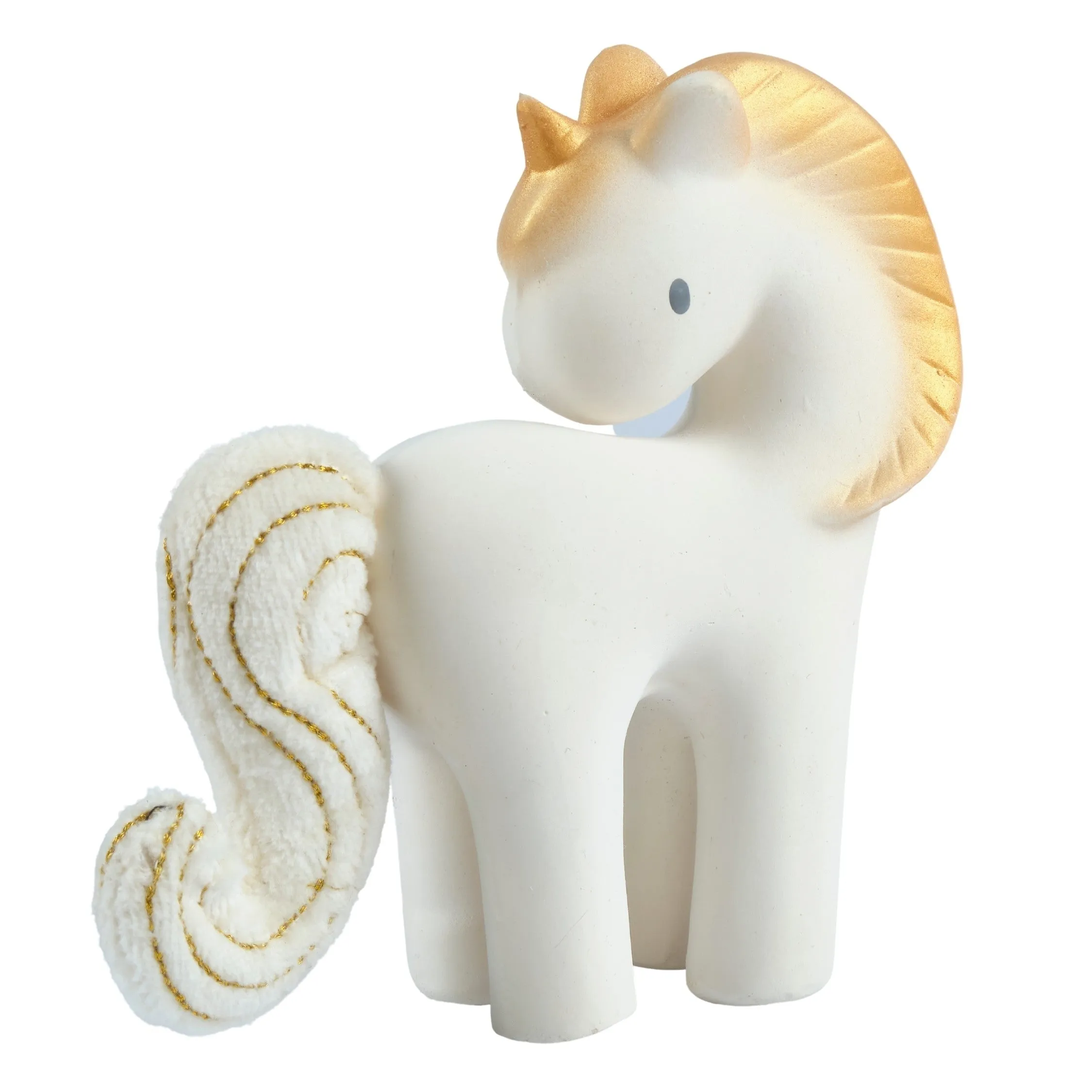 Shining Stars Unicorn Natural Rubber Baby Rattle in Giftbox