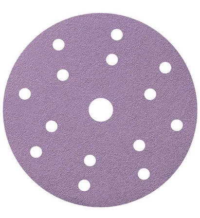 Smirdex 150mm Ceramic Grain 15 Hole Velcro Abrasive Discs - 100 Pack