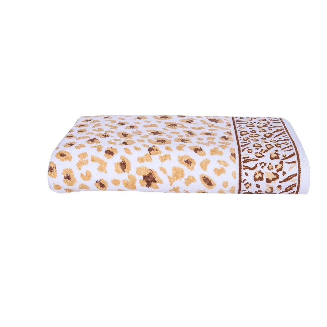 Snow Leopard 500 GSM Cotton Bath Towel | 100% Cotton