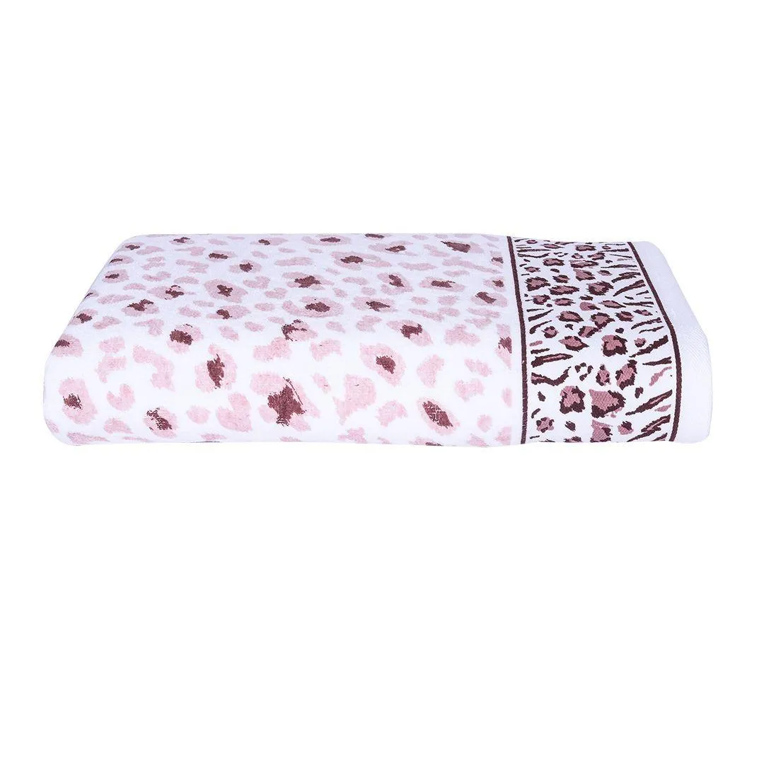 Snow Leopard 500 GSM Cotton Bath Towel | 100% Cotton