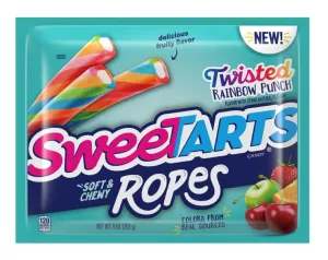 Sweetarts Twisted Rainbow Punch Ropes 9oz (BEST BY: MAR 2024)