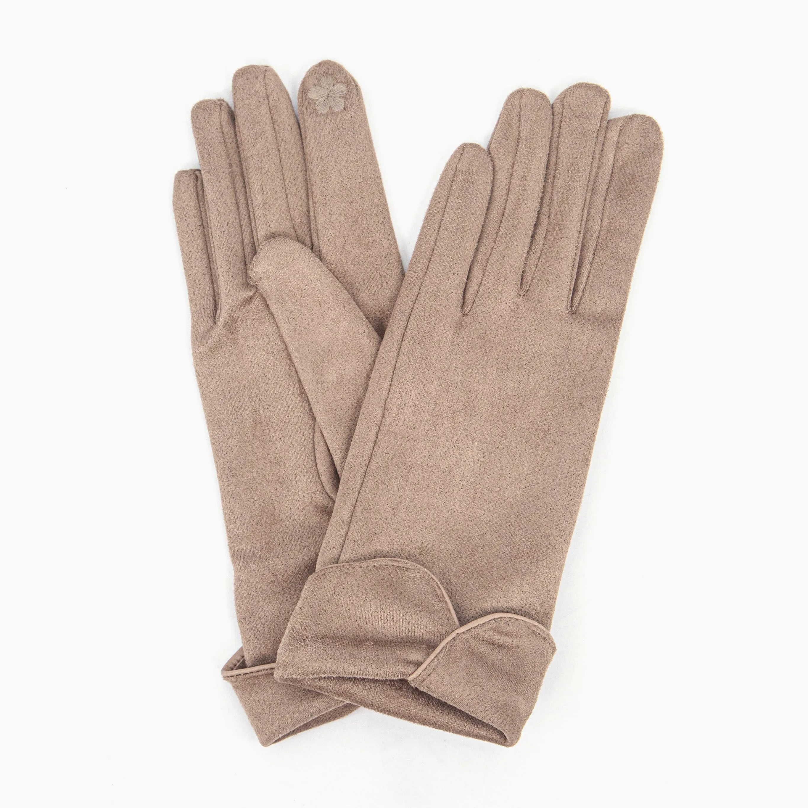 Tori Scalloped Cuff Gloves - Camel
