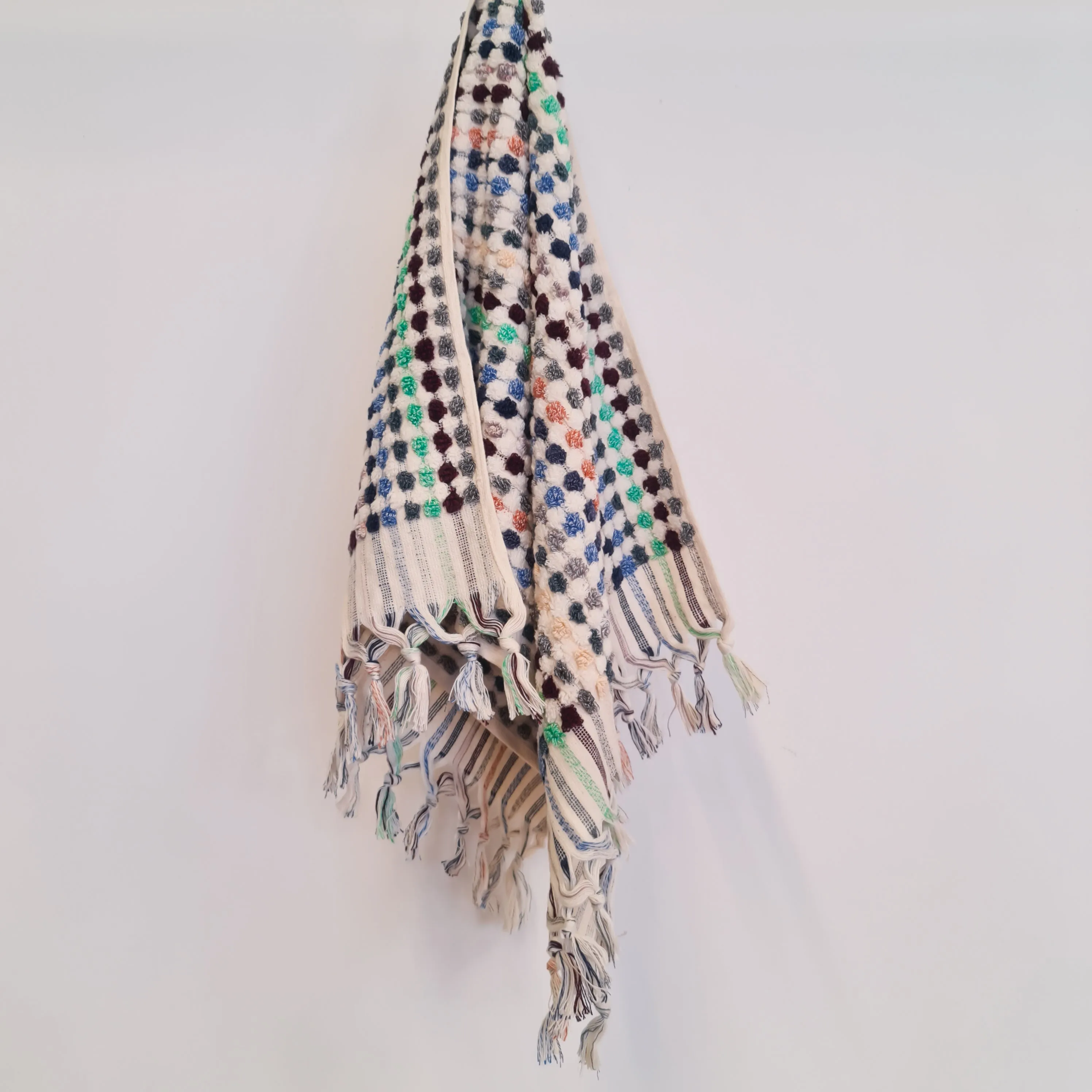 Turkish Hammam Terry Hand Towels Multi Pastel Dotted