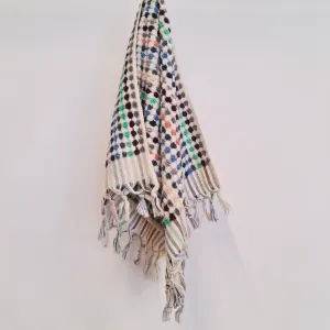 Turkish Hammam Terry Hand Towels Multi Pastel Dotted