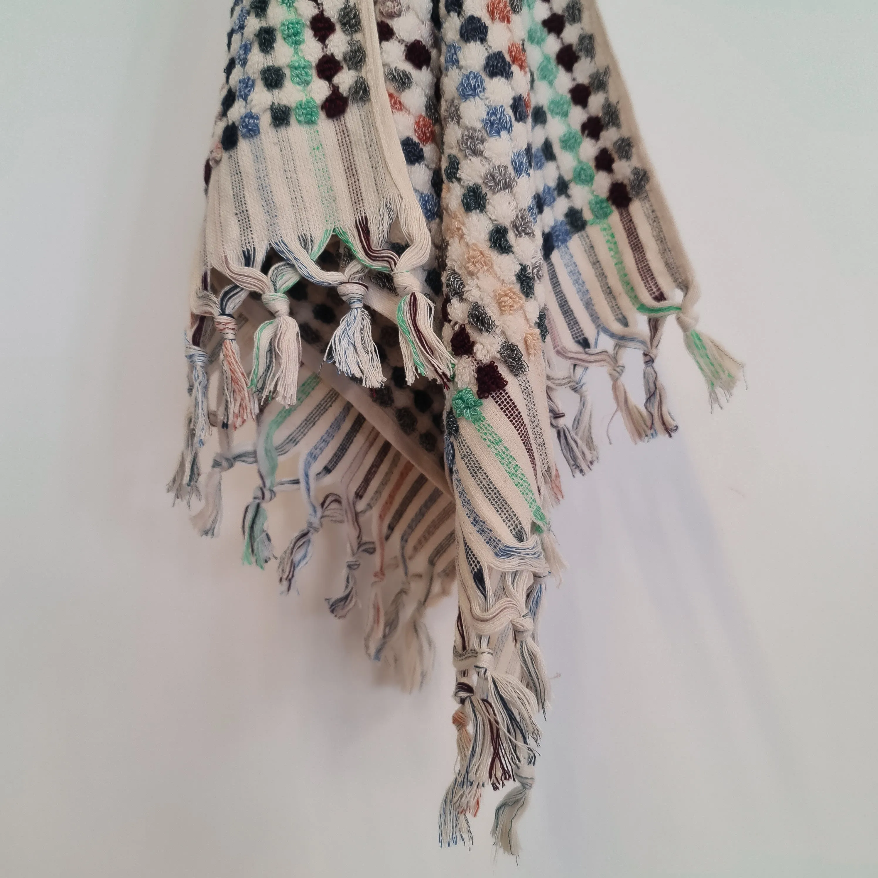 Turkish Hammam Terry Hand Towels Multi Pastel Dotted