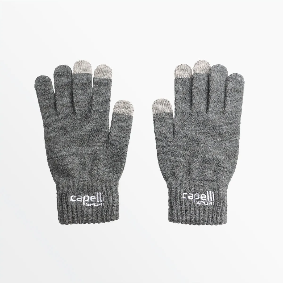 YOUTH BRANDED KNIT GLOVE WITH 3 FINGER TOUCH