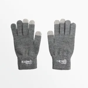 YOUTH BRANDED KNIT GLOVE WITH 3 FINGER TOUCH