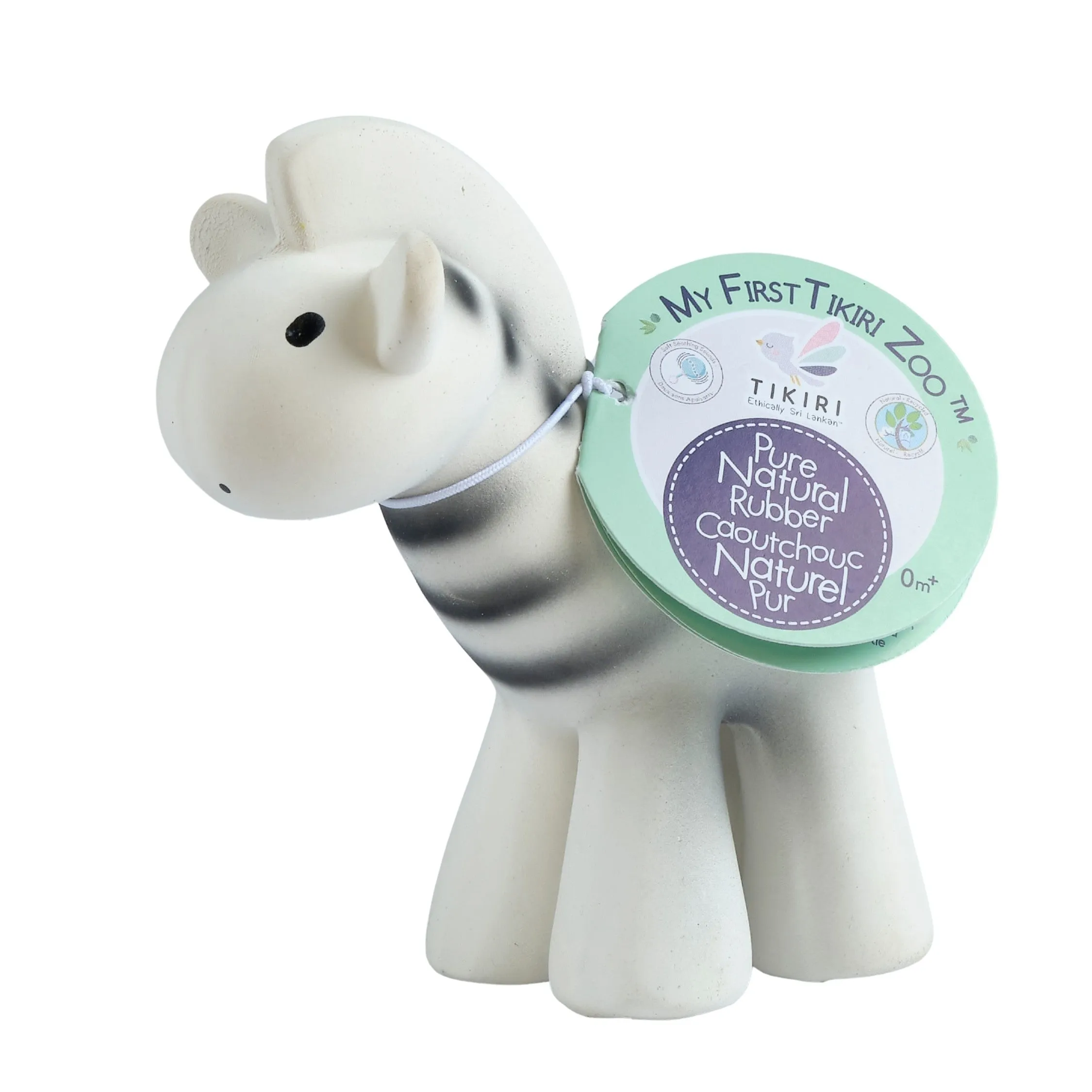 Zebra - Organic Baby Rattle & Bath Toy