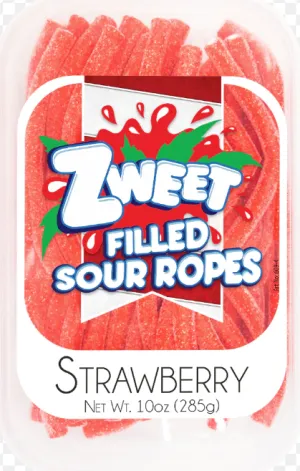 Zweet Filled Sour Ropes Strawberry 10oz